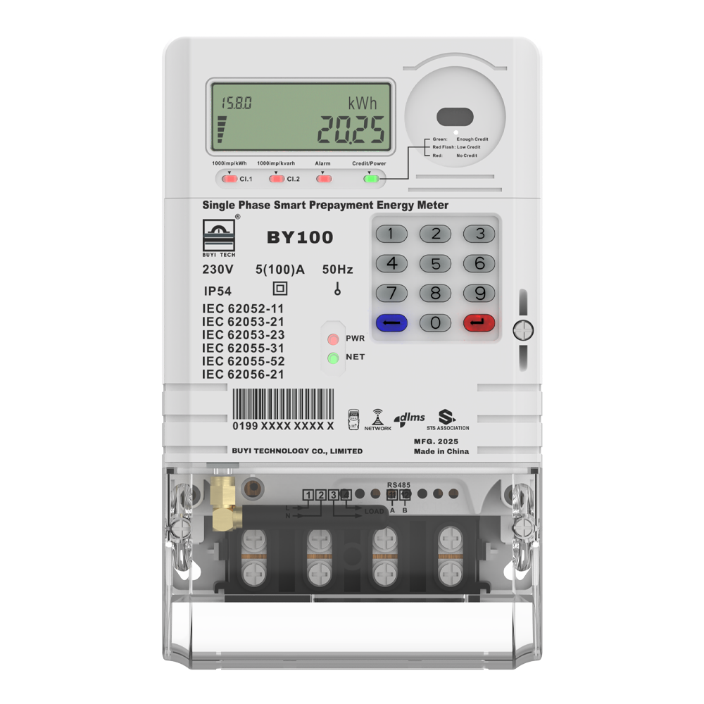BY100 energy meter Front view1