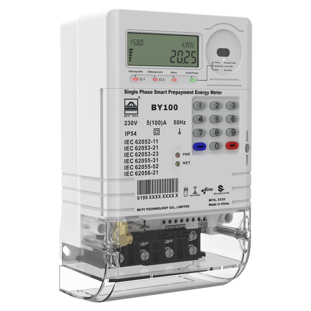 BY100 energy meter Left front perspective1