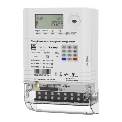 Three-phase Prepaid Energy Meter with GPRS Right front perspective