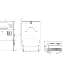 Three-phase Prepaid Energy Meter with GPRS drawing